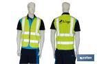 High visibility vest | Zip fastener | Available in various sizes - Cofan